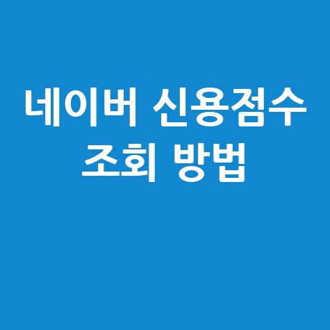 네이버 신용점수 조회 방법 완벽 가이드