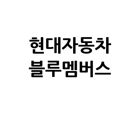 현대자동차 블루멤버스 혜택 완벽 활용 방법