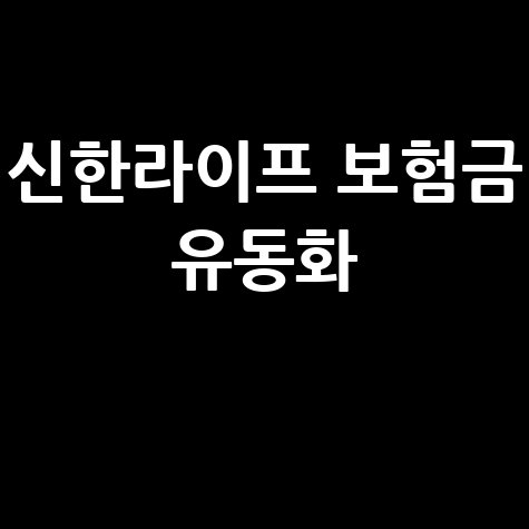 신한라이프 사망보험금 유동화 서비스 바로가기