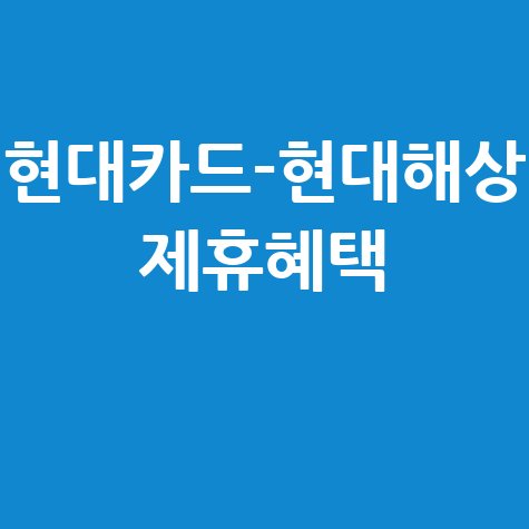 현대카드 현대해상 제휴카드 내용 바로가기