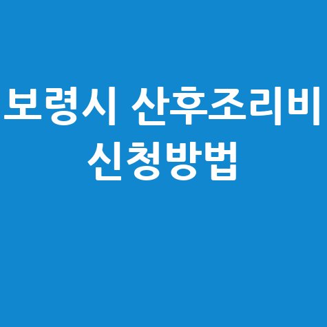 보령시 2026년 산후조리비용 150만원 지원 신청방법