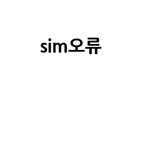 SIM 오류 해결 방법