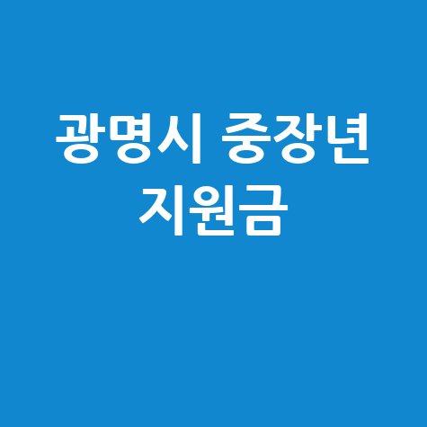 광명시 중장년 평생학습지원금 신청방법 자격 대상