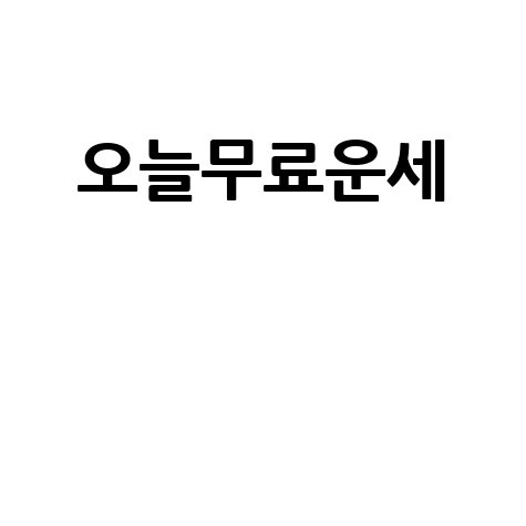 오늘무료운세 오늘의 운세 확인