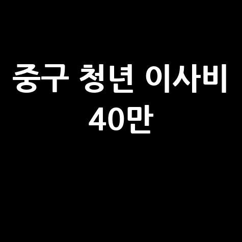 인천 중구, 무주택 청년에 이사비 40만원지원 신청방법