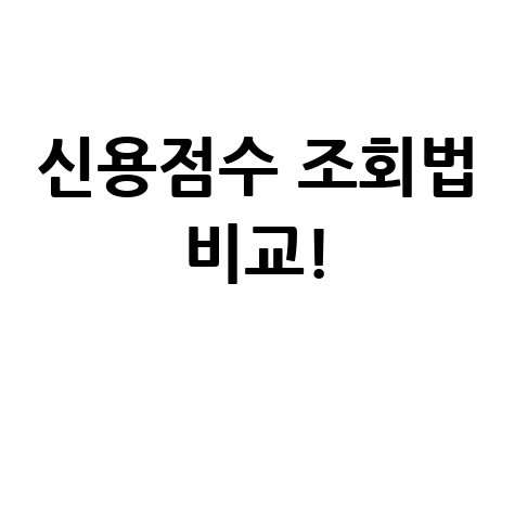 카카오·토스·KCB 신용점수 조회법 비교