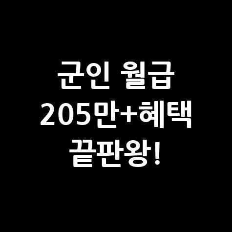2026 군인 월급·나라사랑카드 혜택 총정리