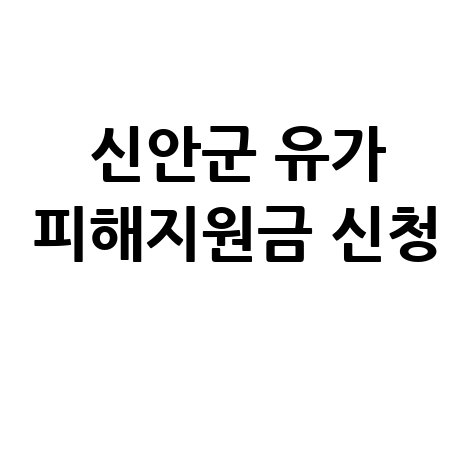 신안군 고유가 피해지원금 2차 신청법